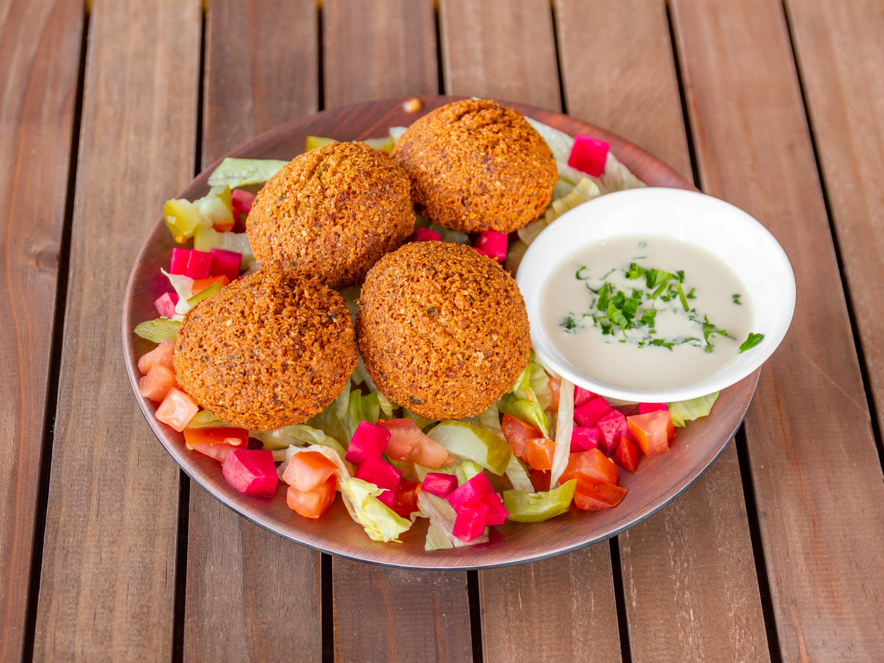 Order Falafel Platter food online from Pita To Go store, Lincoln Park on bringmethat.com