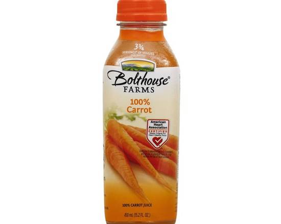 Order Bolthouse 100% Carrot Juice (15.2 oz) food online from Ctown Supermarkets store, Uniondale on bringmethat.com