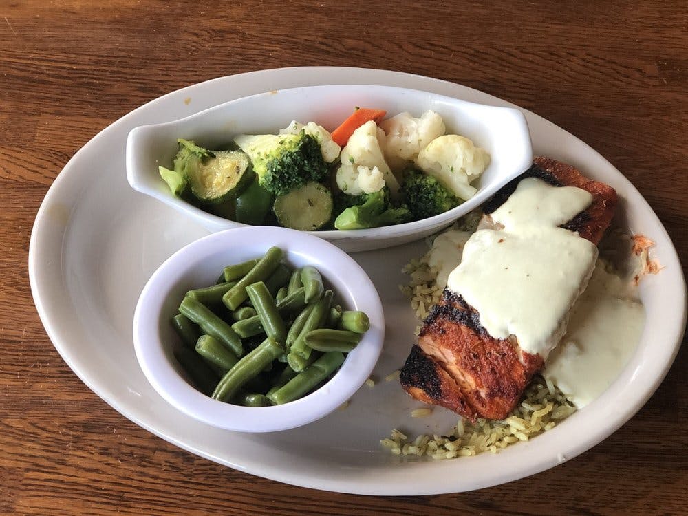 Order Blackened Salmon - Entree food online from Southern Recipes Grill store, Arlington on bringmethat.com