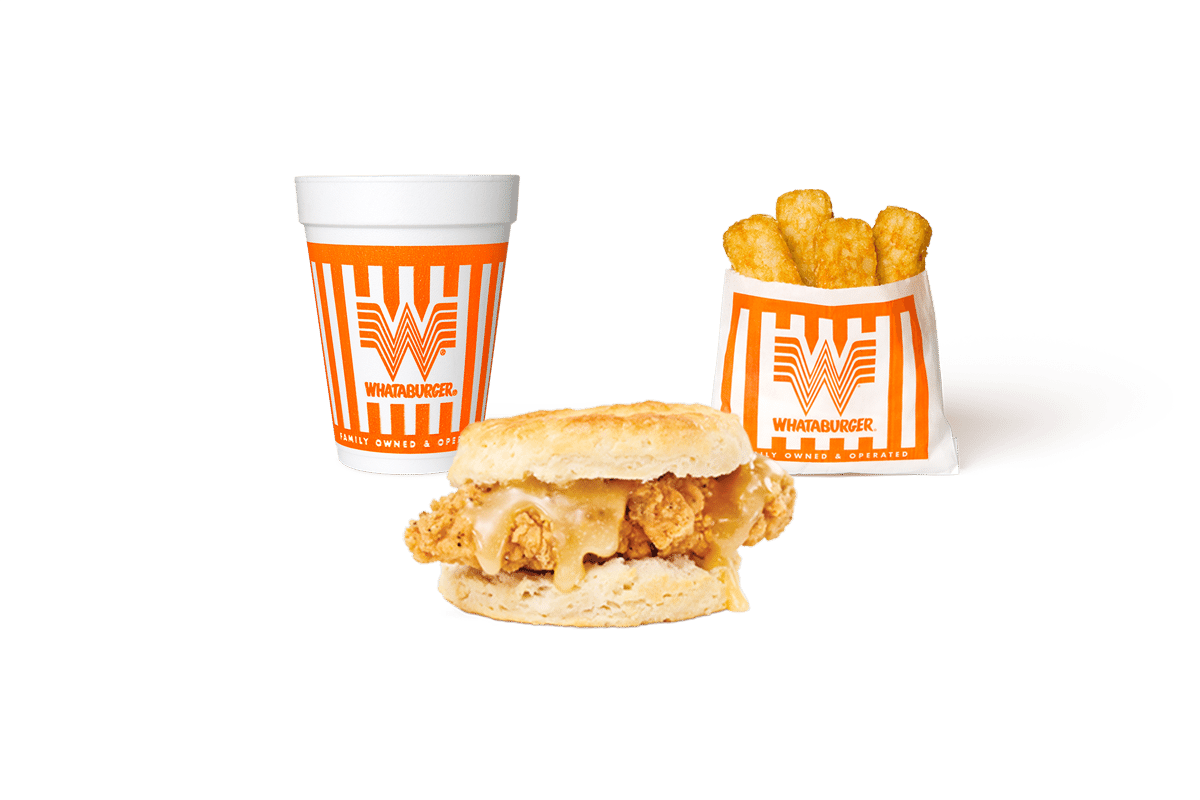 Order #25 Honey Butter Chicken Biscuit Whatameal® food online from Whataburger store, Baytown on bringmethat.com