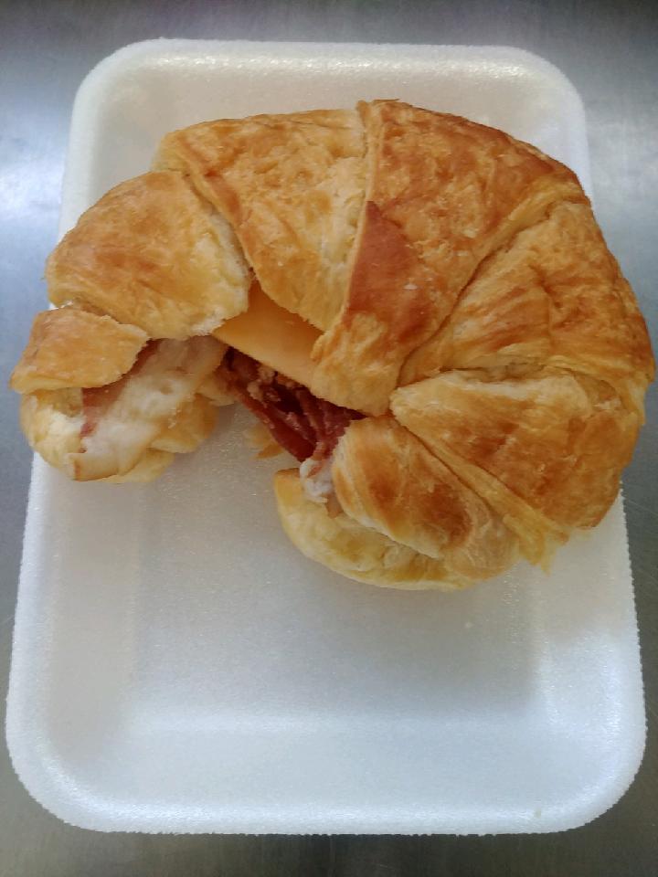 Order Bacon and cheddar cheese croissant  food online from Chalk Mountain Liquor & Deli store, Atascadero on bringmethat.com