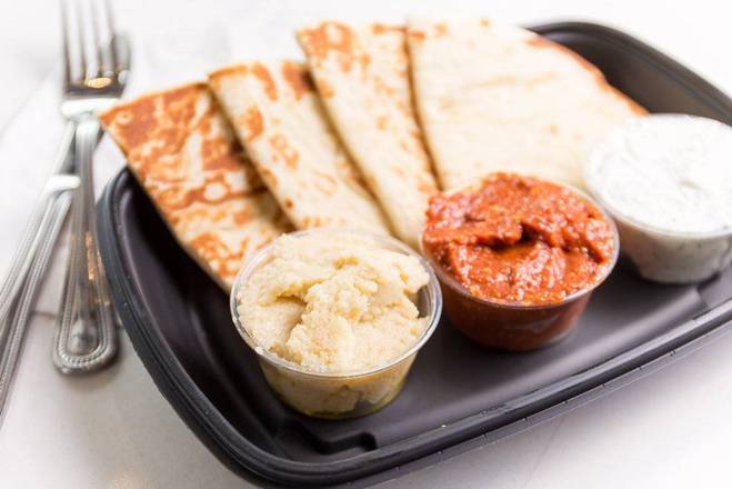 Order 3 spreads ＆ 2 Pita food online from Apola Greek Grill store, Irvine on bringmethat.com