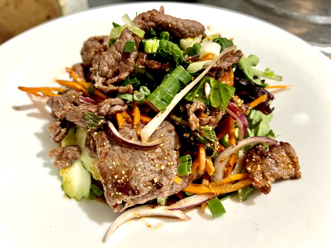Order Beef Salad food online from Thaism store, Brooklyn on bringmethat.com
