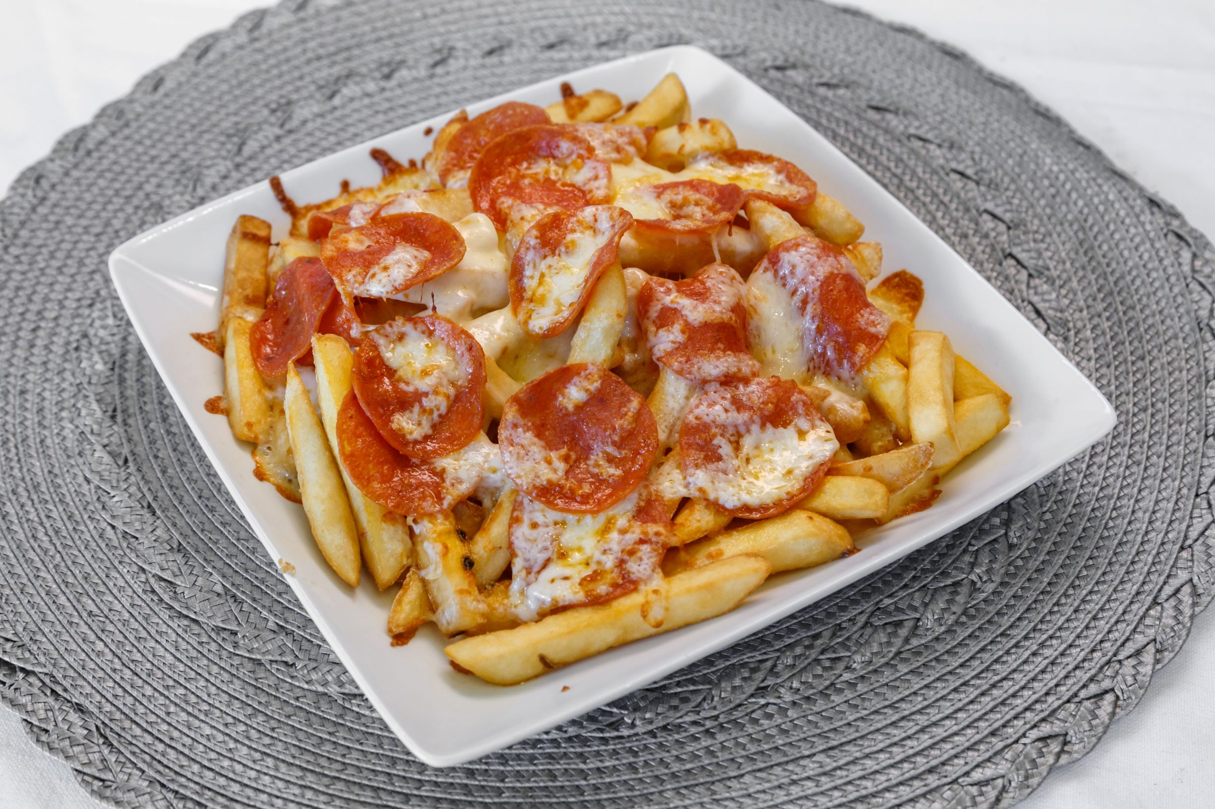 Order French Fries with Mozzarella Cheese and Bacon food online from Pizza pronto store, Pittsburgh on bringmethat.com
