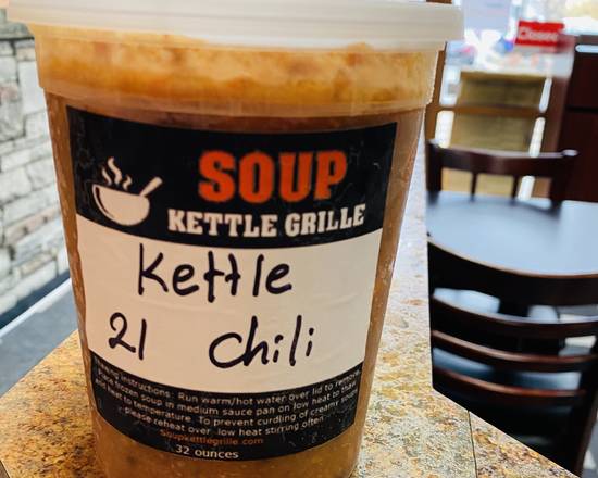 Order Kettle 21 Chili (Frozen Soup) food online from Soup Kettle Grille store, Meridian on bringmethat.com