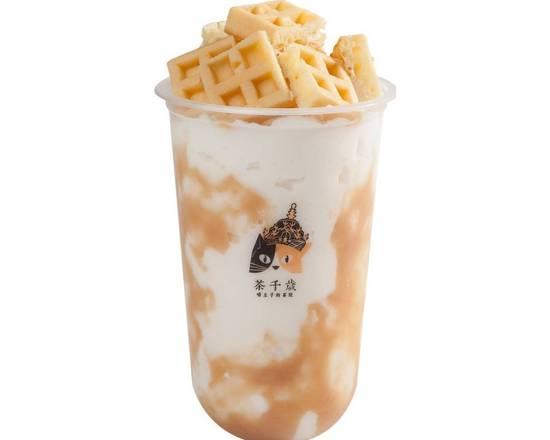 Order Milk Peanut Butter with Waffle  千岁花生牛乳 food online from Timeless Tea store, Seattle on bringmethat.com