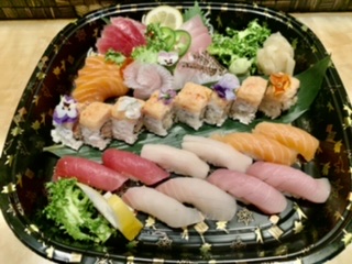 Order Sushi and Sashimi Love Boat (serves 2-3) food online from Bayridge sushi store, Brooklyn on bringmethat.com