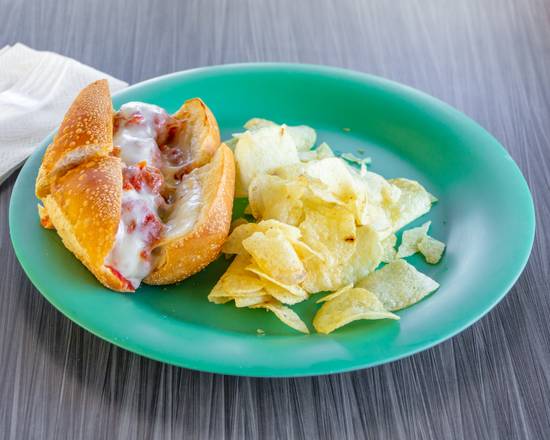 Order Meatball and Cheese Sandwich food online from Dalia's Pizza store, West Covina on bringmethat.com