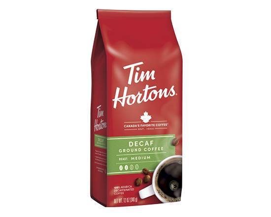 Order Decaf Ground Coffee, 12oz Bag food online from Tim Hortons store, Toledo on bringmethat.com