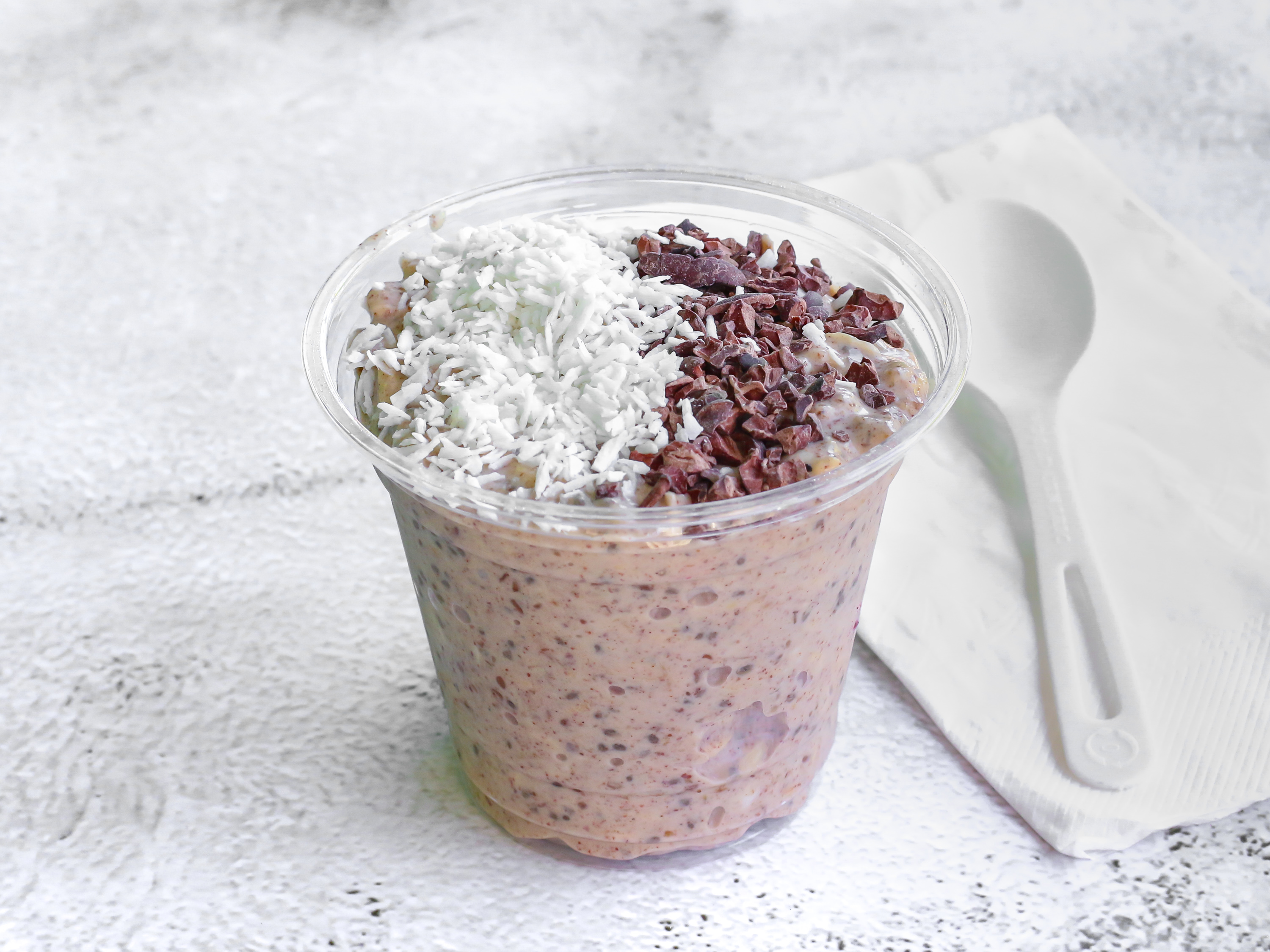 Order Almond Butter Overnight Oats food online from Sejuiced Juice Bar store, Newport Beach on bringmethat.com