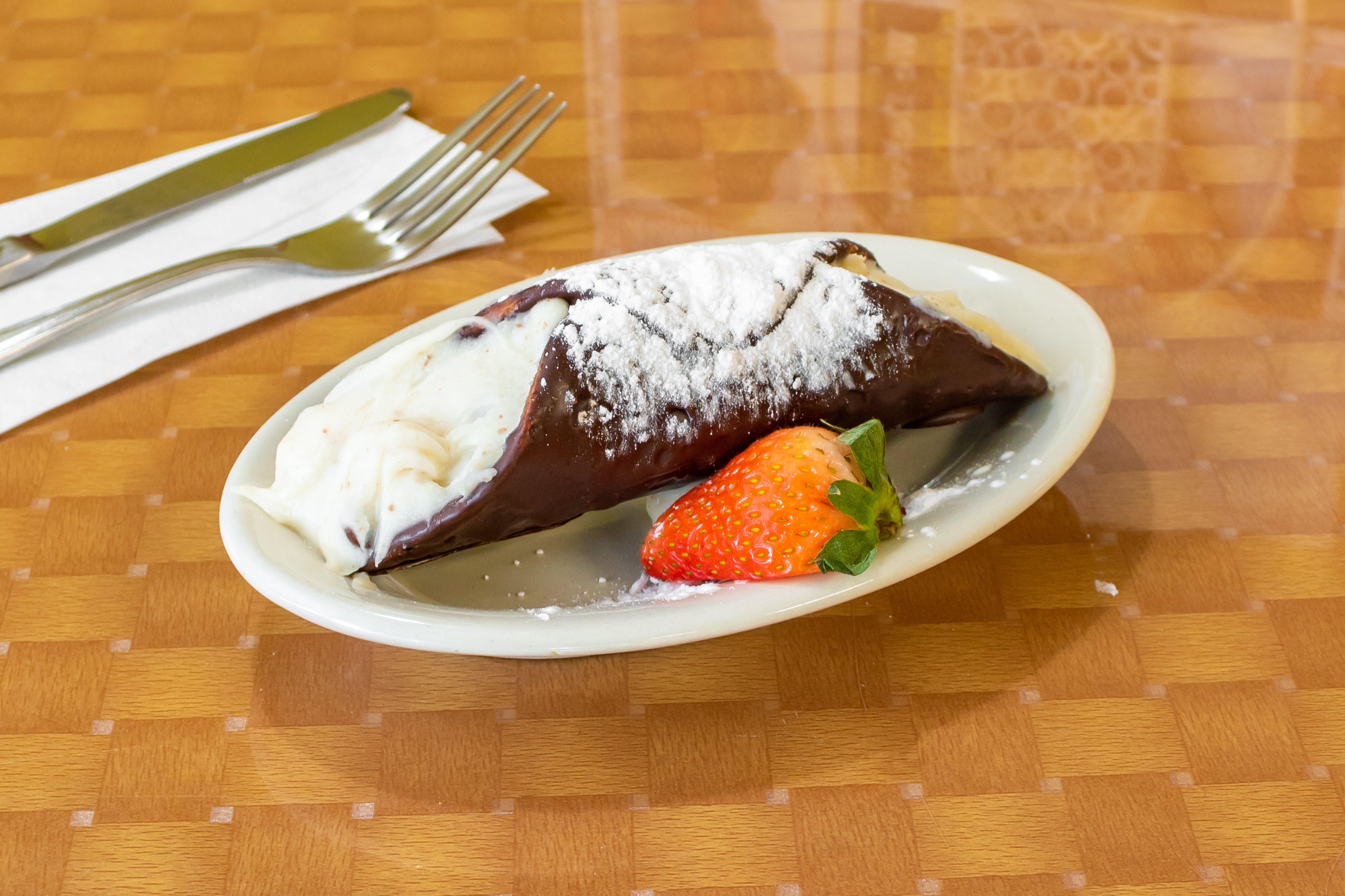 Order Chocolate Cannoli - Dessert food online from Danny's Tomato Pie store, Ewing on bringmethat.com
