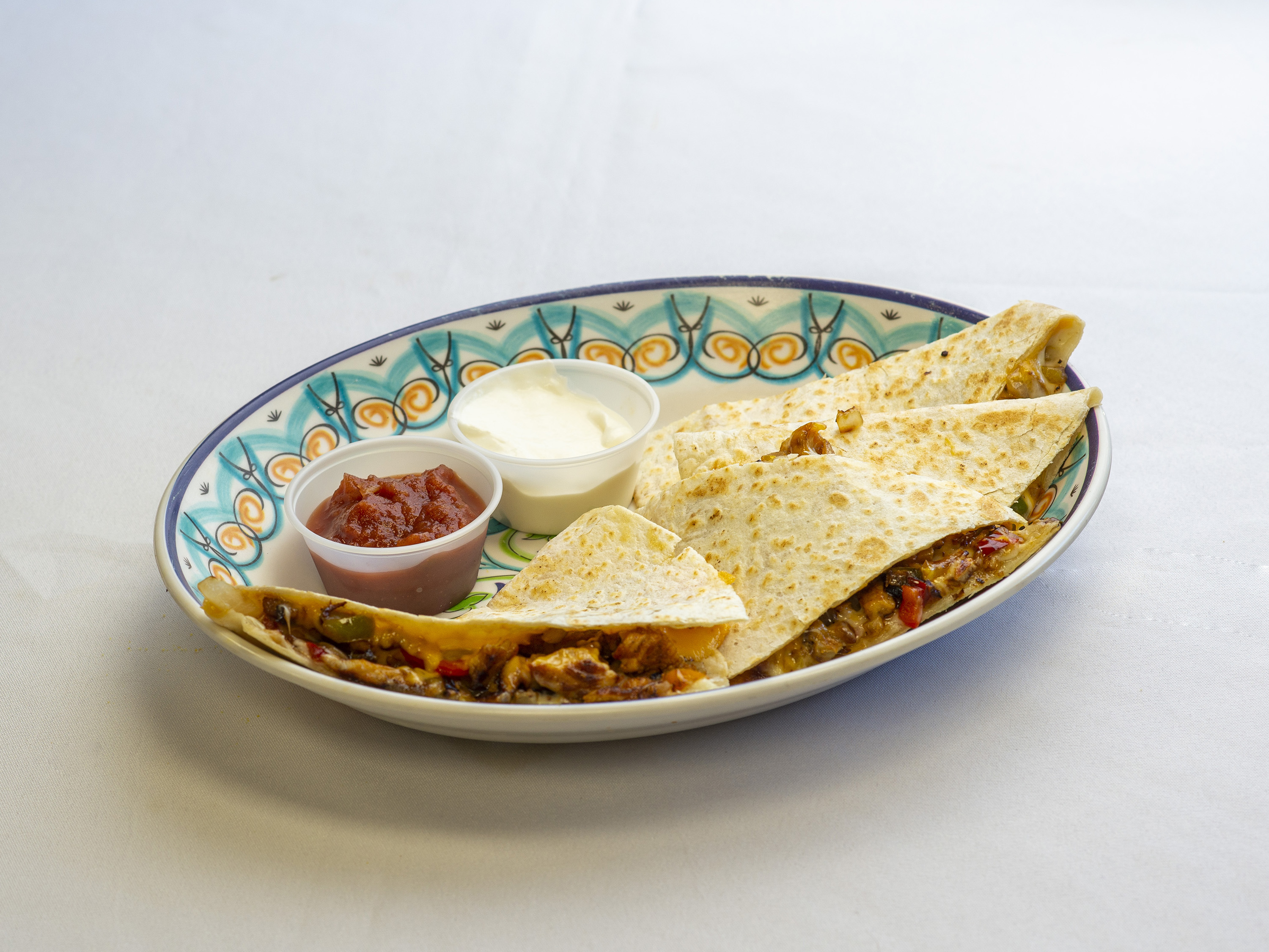 Order 8. Chicken Quesadilla food online from Hot Bagels Abroad store, Clifton on bringmethat.com