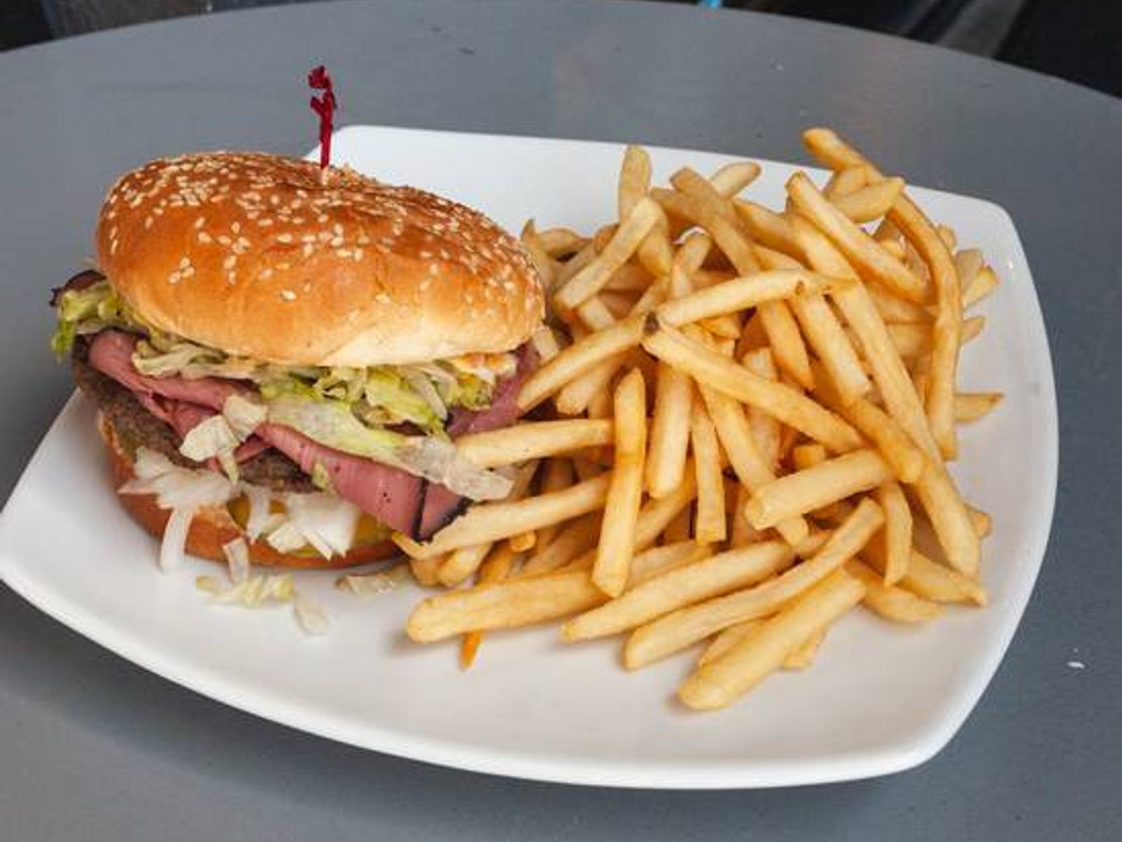 Order Pastrami Burger food online from Shalom Grill store, Los Angeles on bringmethat.com