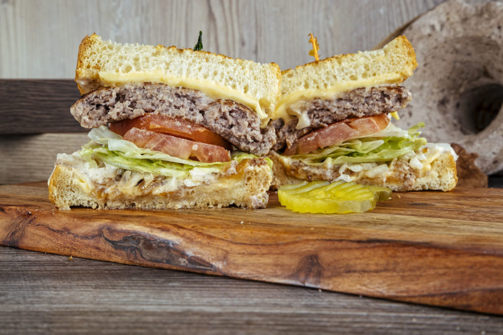Order Thick Patty Melt Burger food online from Tom #1 World Famous Chiliburgers store, Ontario on bringmethat.com