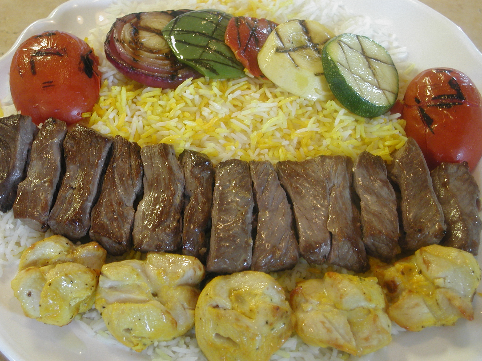 Order Chicken and Beef Kabob food online from Sorrento grill - herndon,  va store, Herndon on bringmethat.com