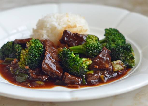 Order Broccoli Beef Combo food online from Happy Inn Chinese Cuisine store, Rosemont on bringmethat.com