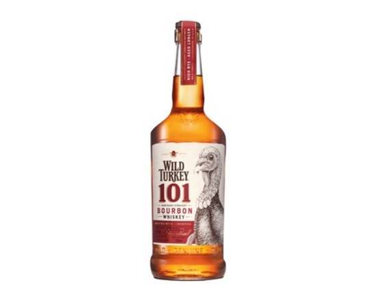 Order Wild Turkey 101 Bourbon Whiskey, 750mL liquor (50.5% ABV) food online from Samco Food Store store, Bakersfield on bringmethat.com