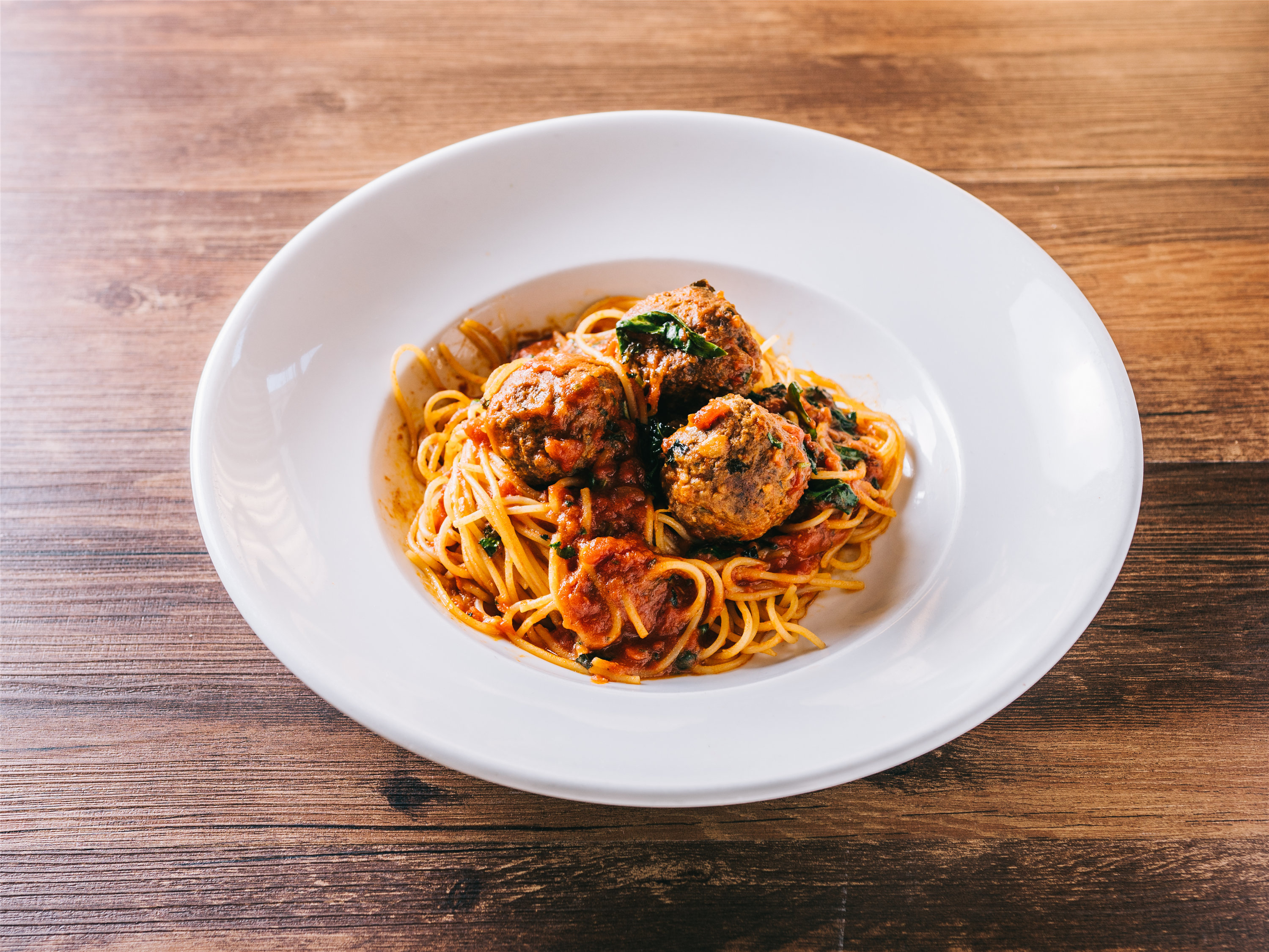 Order Spaghetti con Polpette food online from Lusardi Restaurant store, Larchmont on bringmethat.com
