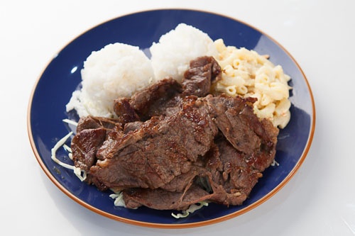 Order C2. Hawaiian BBQ Beef Mini food online from Mahalo! store, San Francisco on bringmethat.com