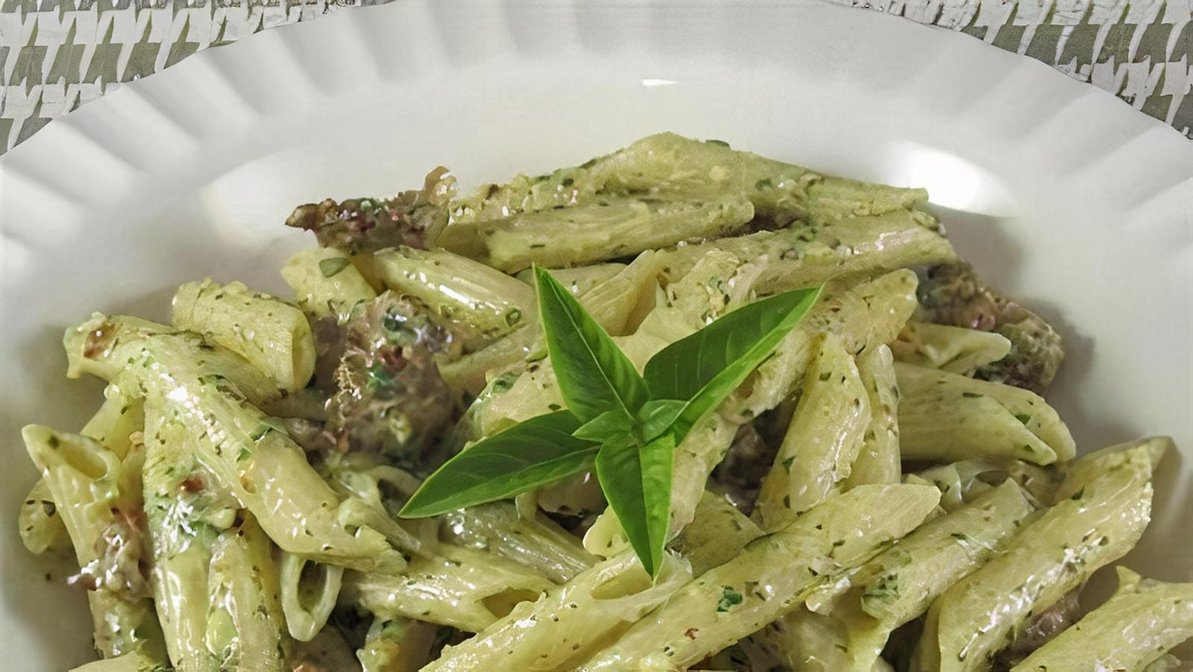 Order Chicken pesto pasta food online from Alessandro's Place store, Los Angeles on bringmethat.com