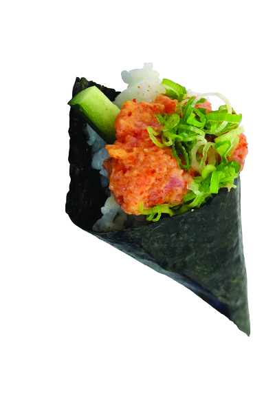 Order Spicy Tuna Hand Roll food online from Gatten Sushi store, Gardena on bringmethat.com