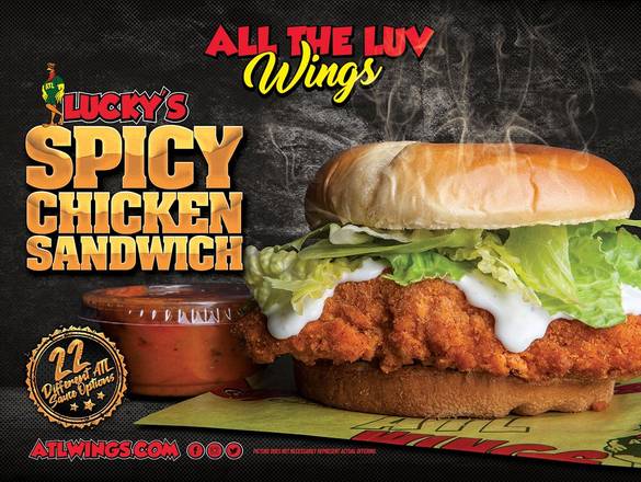 Order Lucky's Spicy Sandwich food online from Atl Wings store, Queen Creek on bringmethat.com