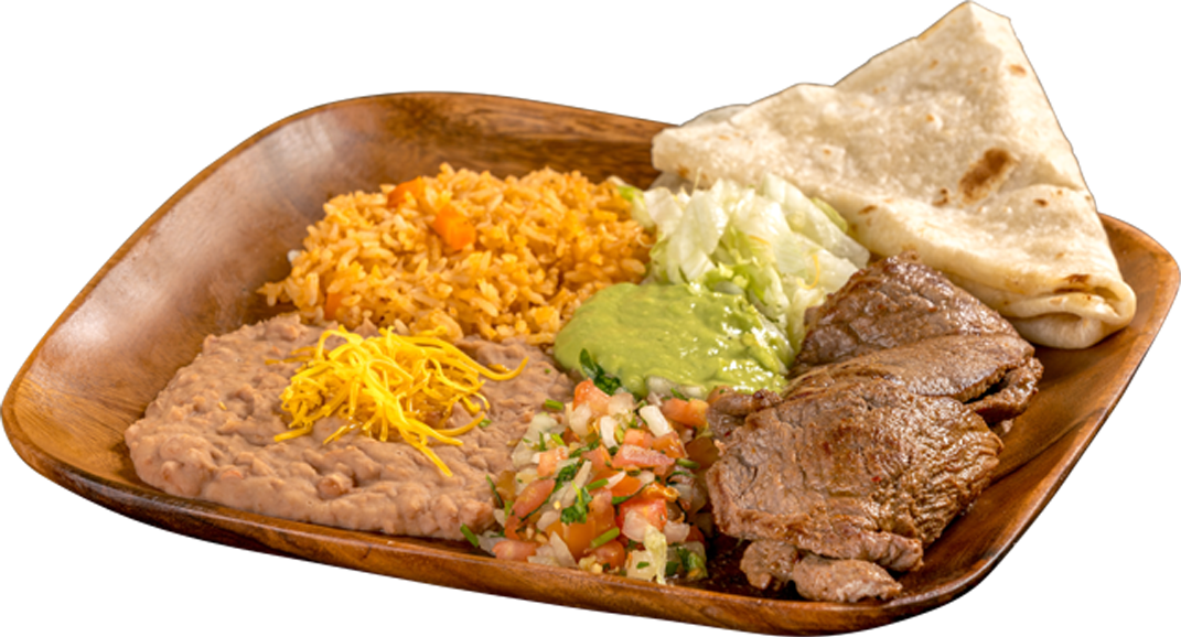 Order #9. Carne Asada Plate food online from Filiberto Mexican Food store, Tucson on bringmethat.com