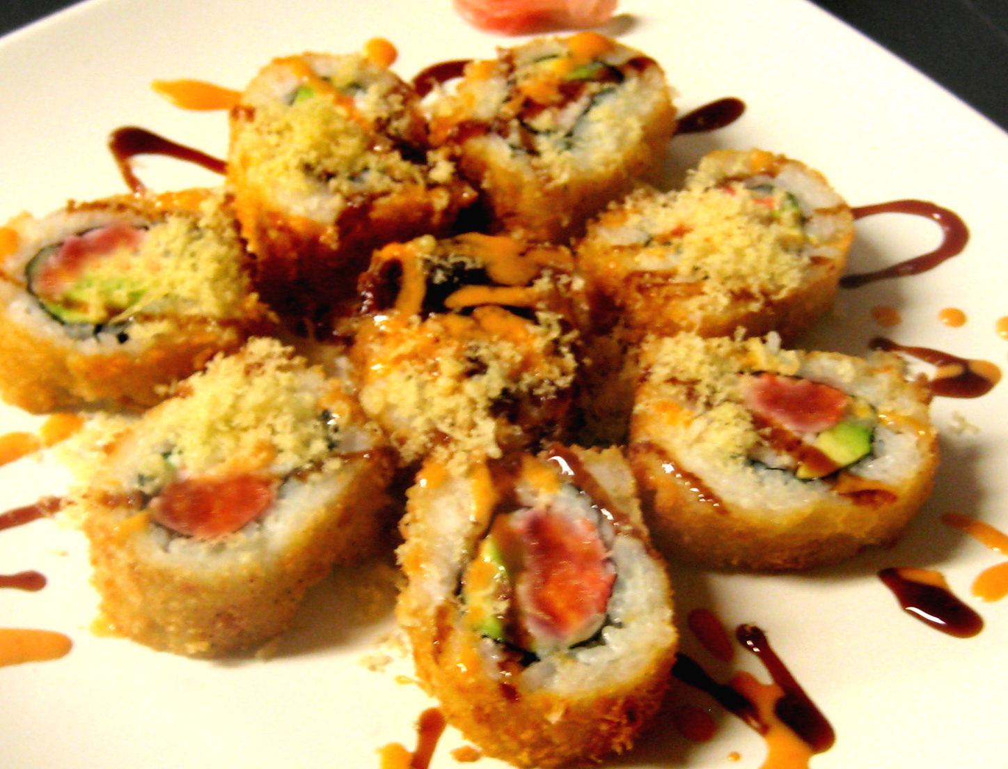 Order Spicy Tuna Tempura Roll food online from Kino Sushi store, Los Angeles on bringmethat.com