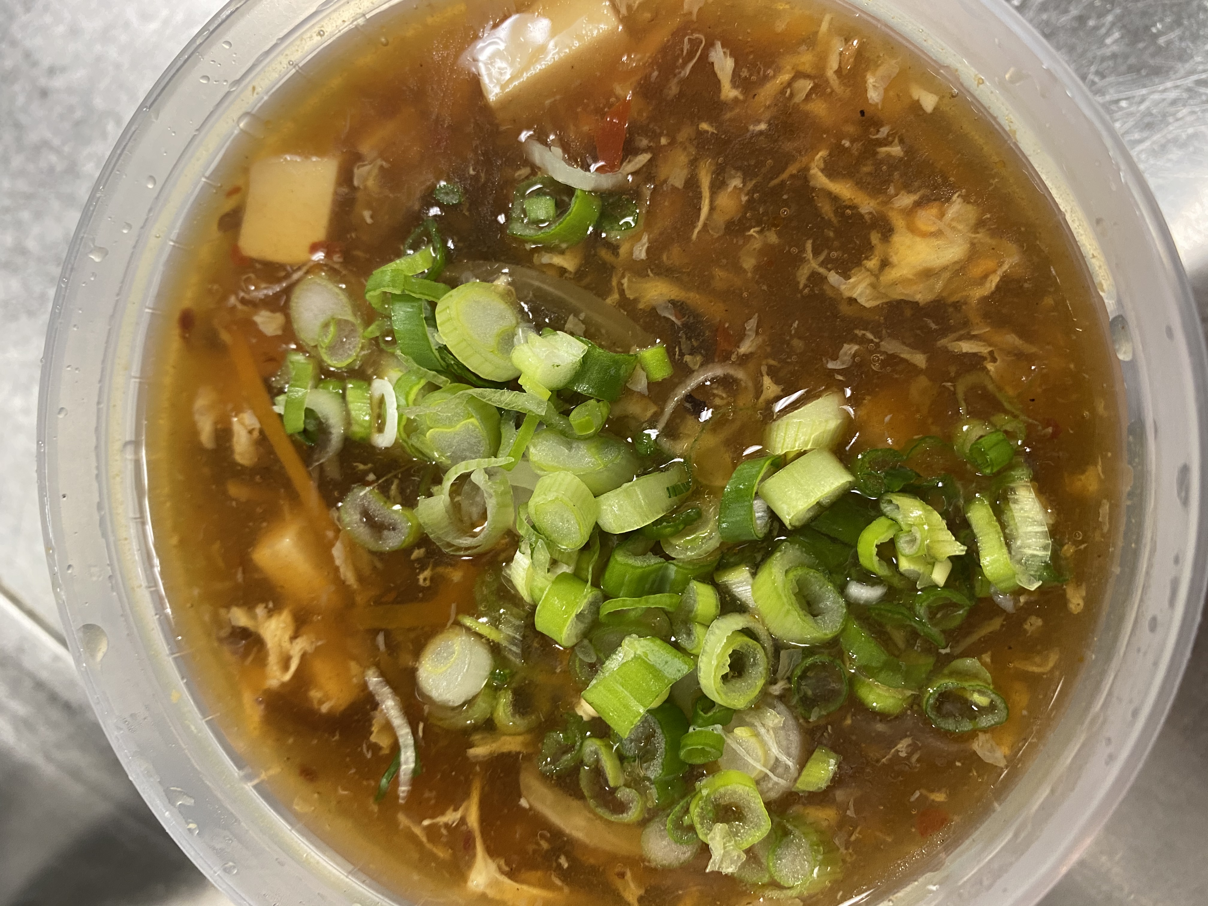 Order Hot and Sour Soup food online from Typhoon Noodle store, Asheville on bringmethat.com