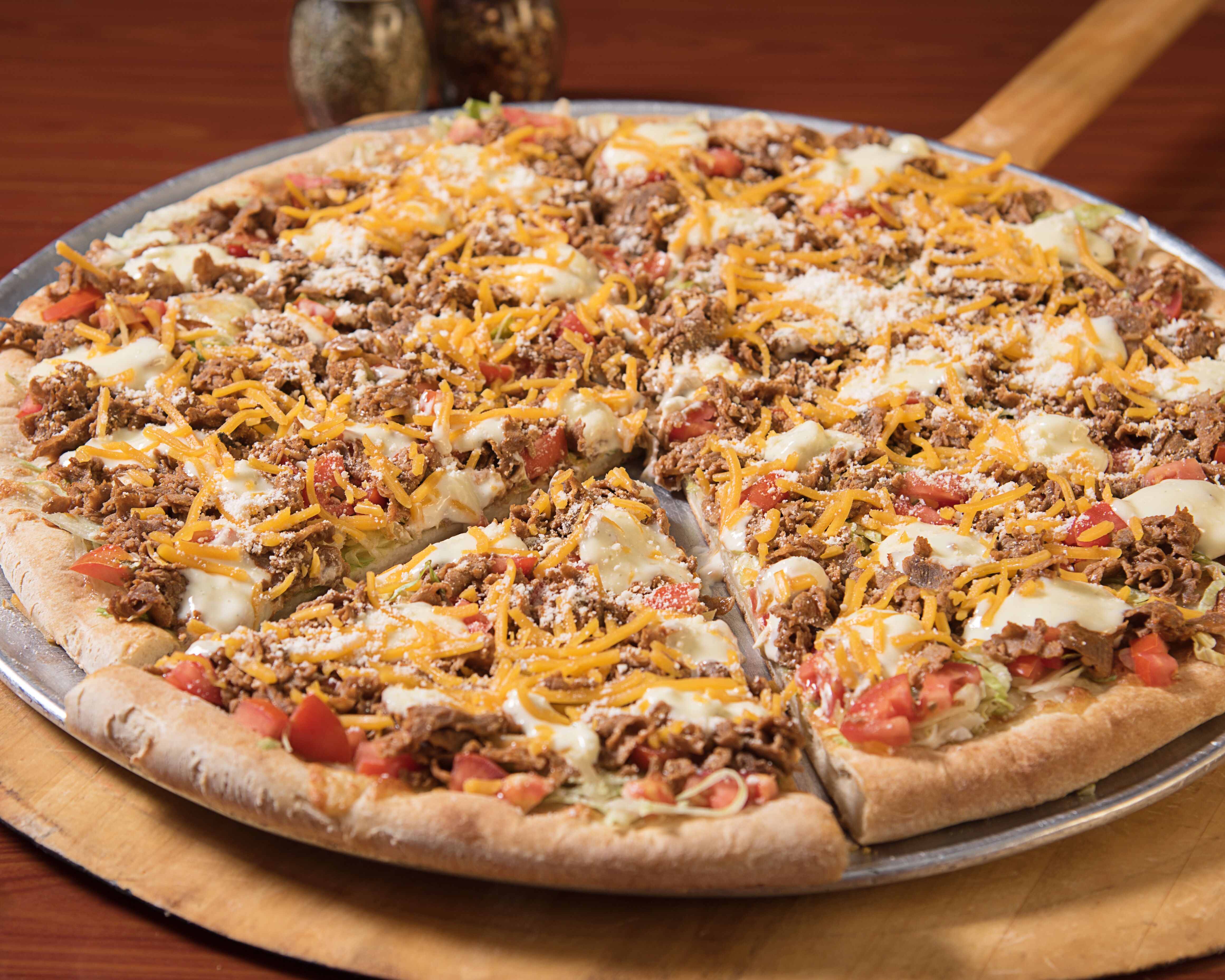 Order 16" Taco Pizza food online from Via Roma Italian Restaurant & Sports Bar store, Norristown on bringmethat.com