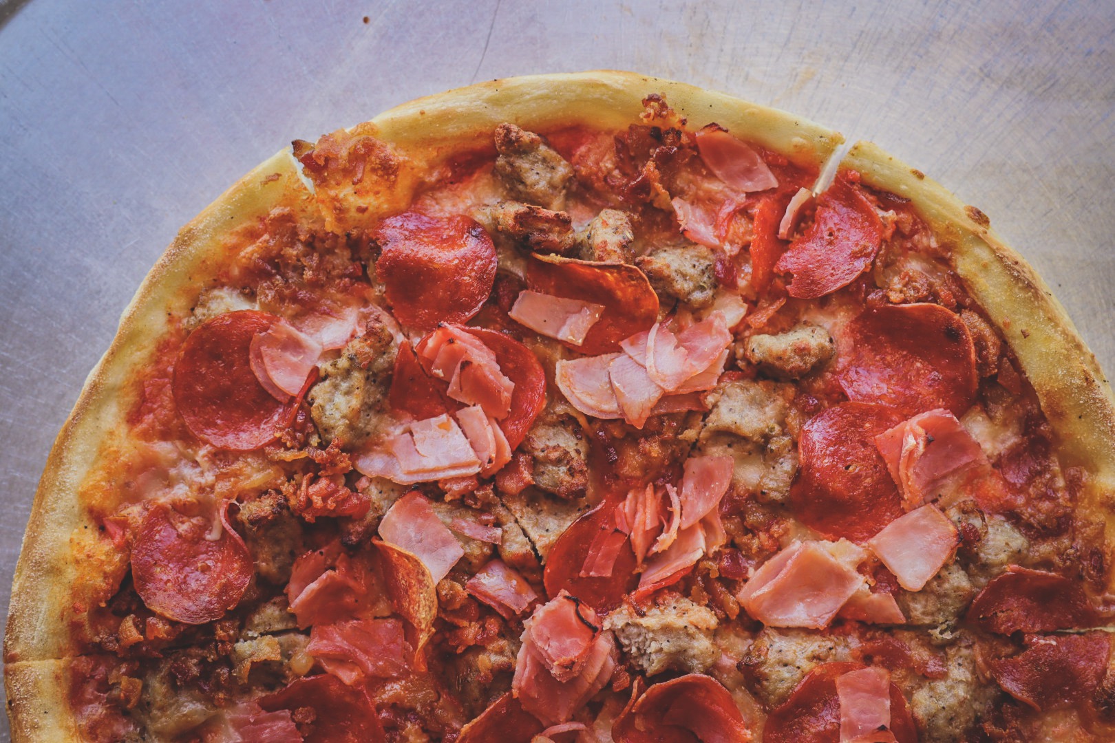 Order Meat Lovers Pizza food online from Rock City Pizza store, Allston on bringmethat.com