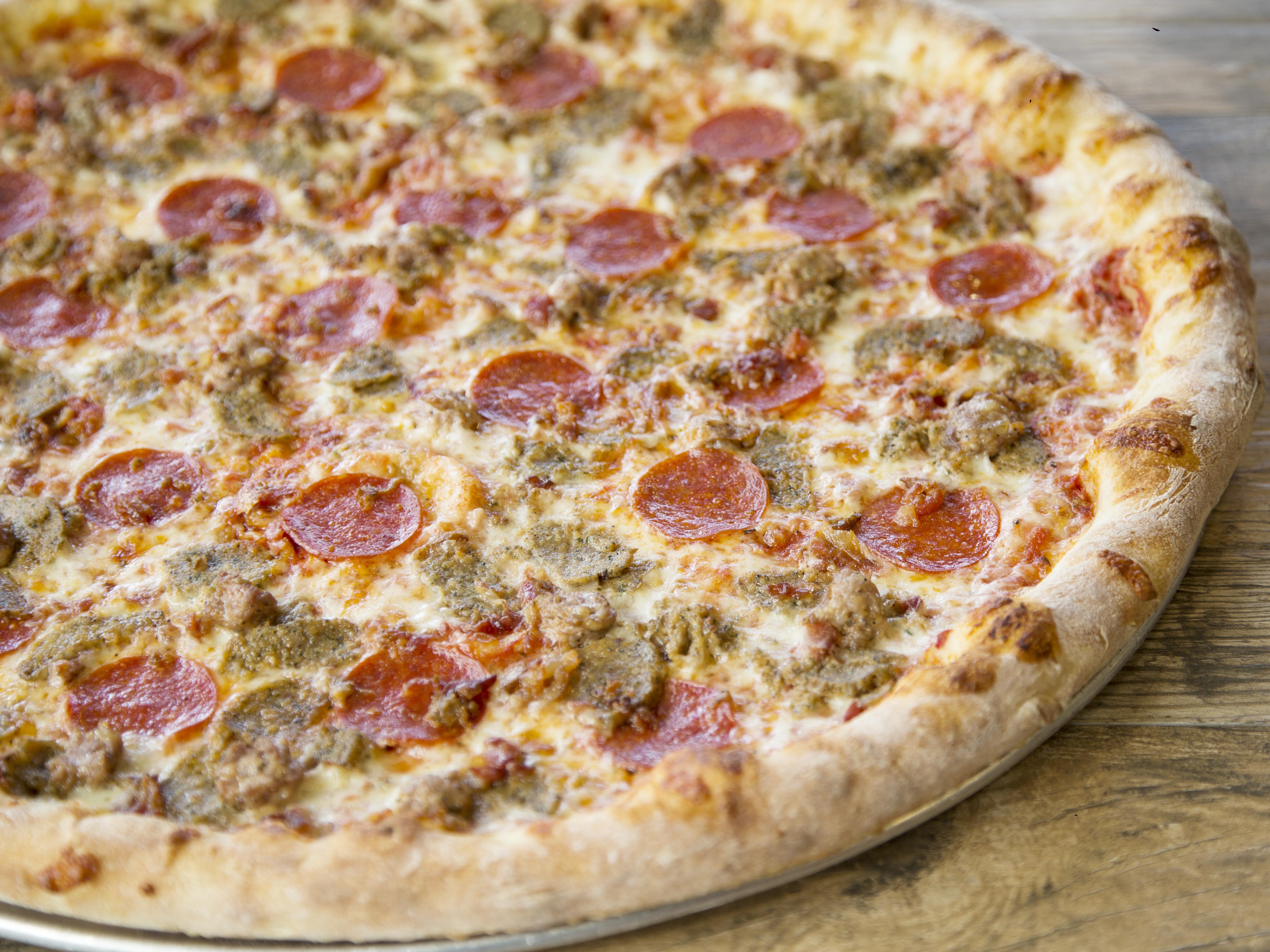 Order Meat Lover's Pizza food online from Sal's Pizza store, North Brunswick on bringmethat.com