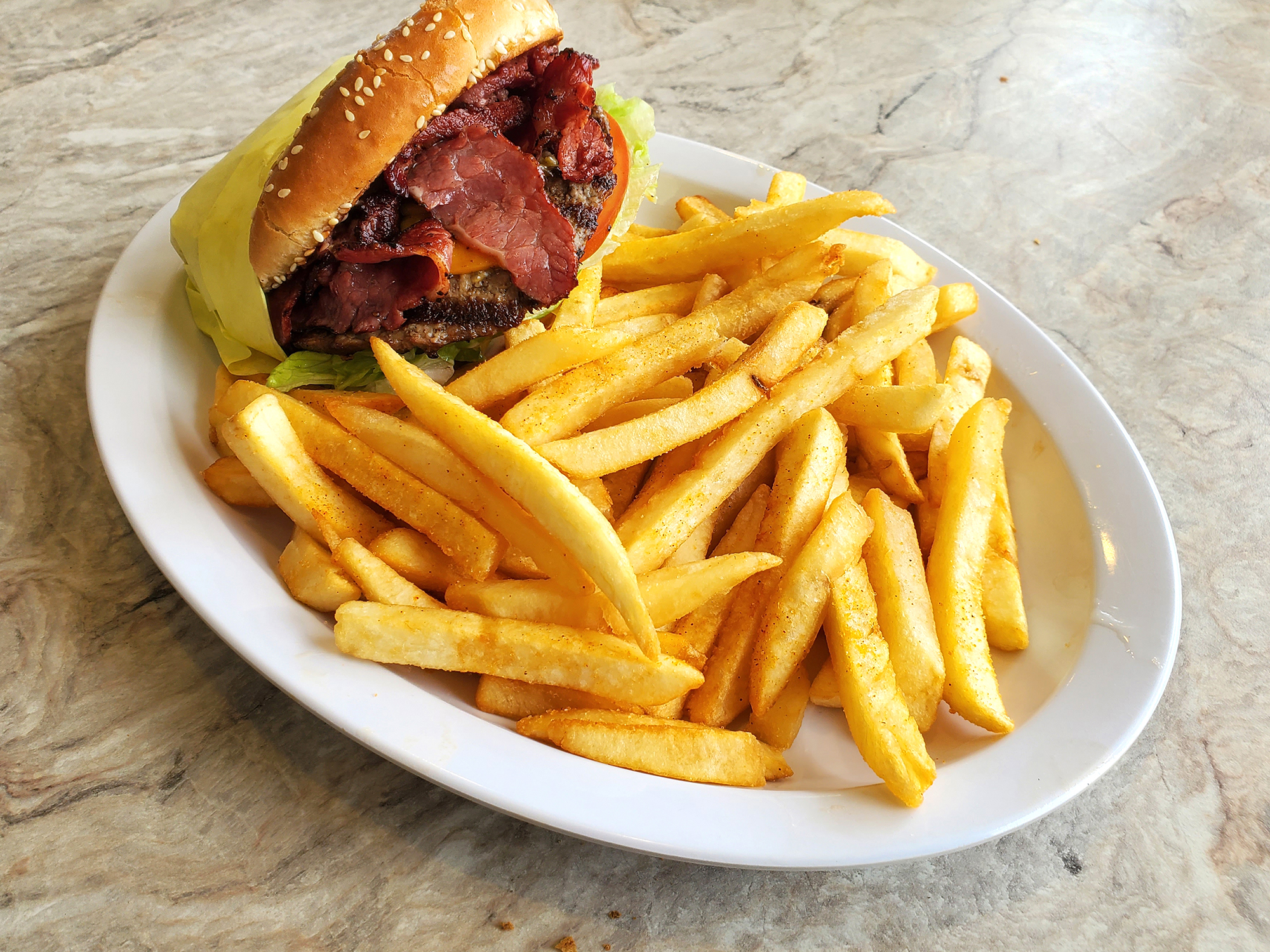 Order Colossal Burger Daily Special food online from Louis Place Burgers store, Long Beach on bringmethat.com
