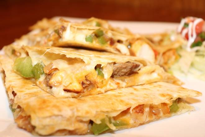 Order Fajita Quesadillas food online from El Rey Azteca Mexican Restaurant store, Wilkes-Barre on bringmethat.com