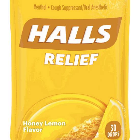 Order Halls Relief Cough Drops - Honey Lemon food online from IV Deli Mart store, Goleta on bringmethat.com