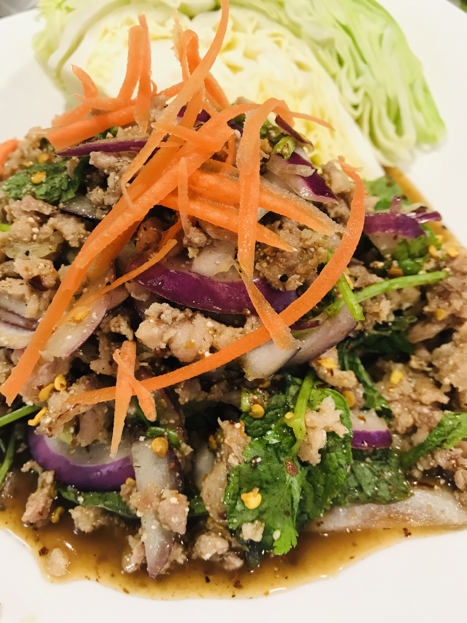 Order 18. Larb Salad food online from Aroma Thai store, Santa Clarita on bringmethat.com