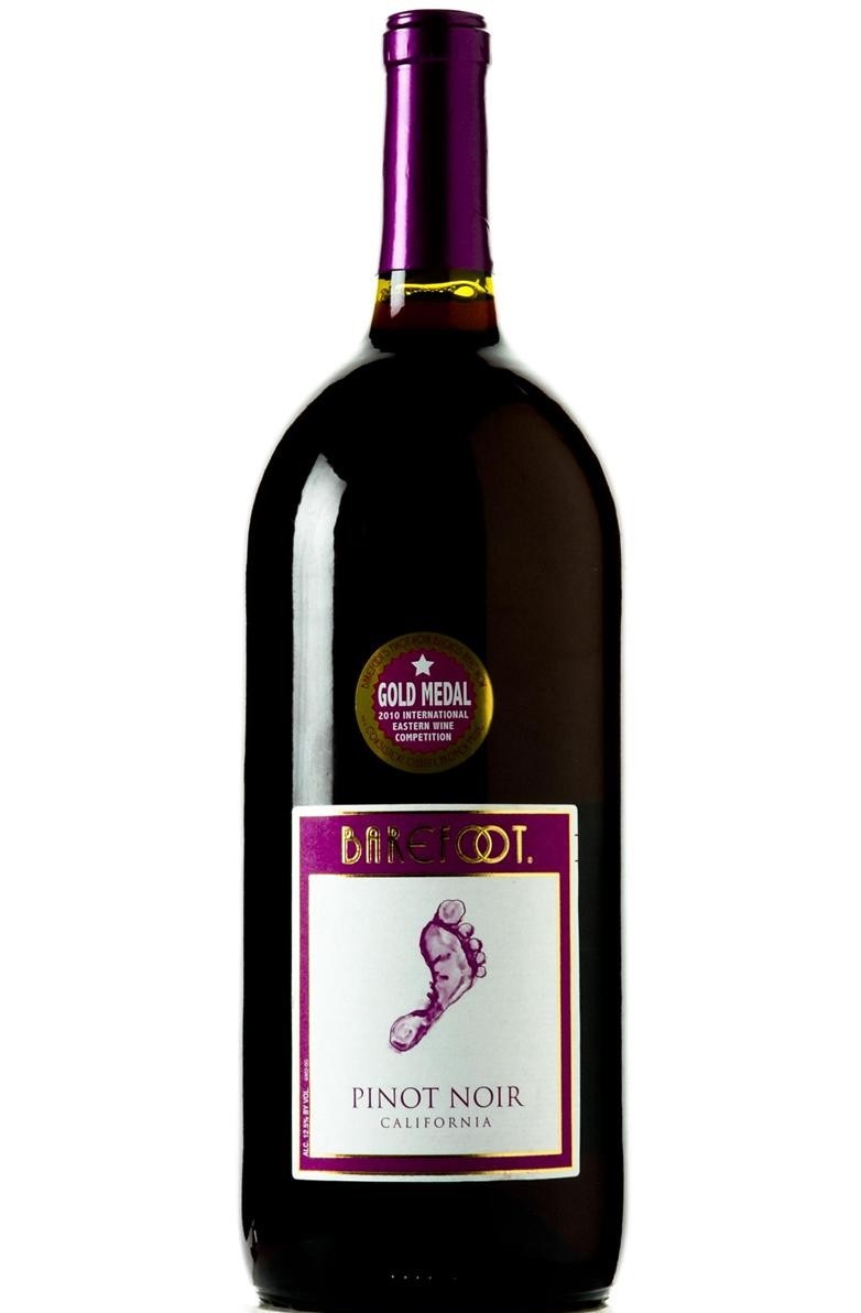 Order Barefoot Pinot Noir 1.5 Liter food online from Mirage Wine & Liquor store, Palm Springs on bringmethat.com