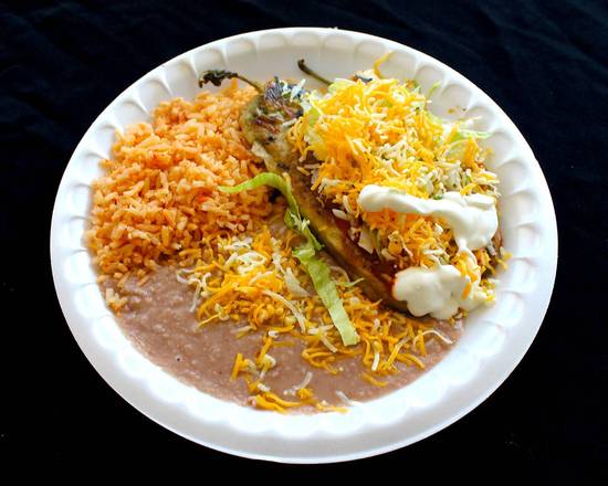Order #12 Chiles Rellenos (2 pcs) food online from Arsenio's Mexican Food #1 store, Clovis on bringmethat.com