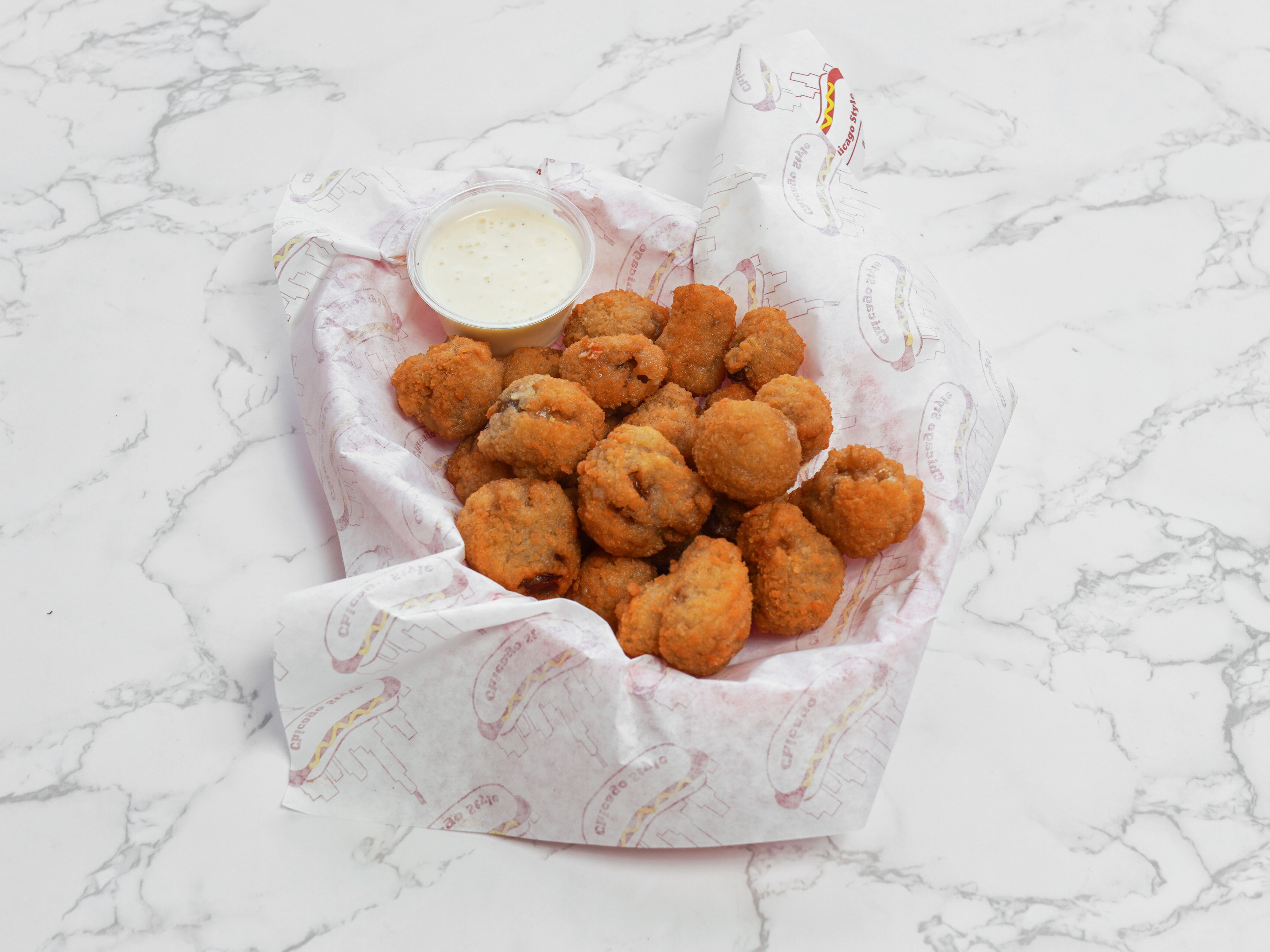 Order 1/2 lb. Fried Breaded Mushrooms food online from Eastern Style Pizza store, Chicago on bringmethat.com