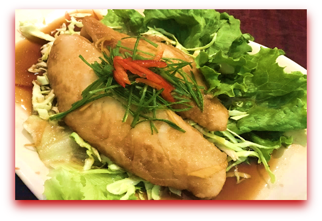 Order 67. Steamed Fish Fillet food online from Sweety Hut Thai Restaurant store, West Covina on bringmethat.com
