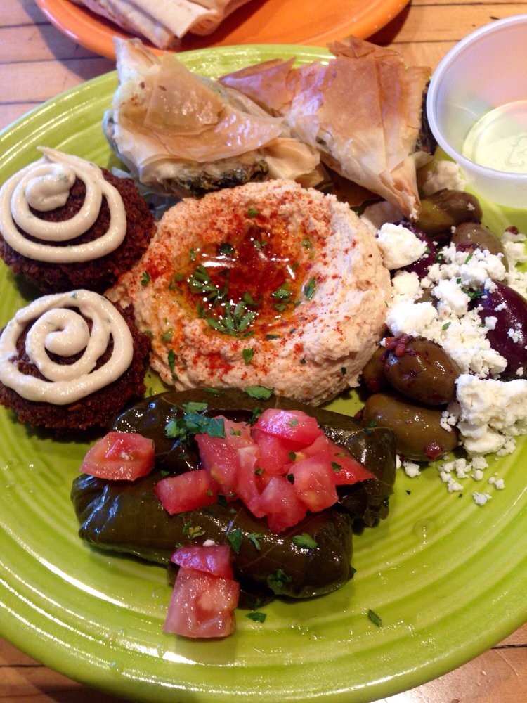 Order 2 Medley Plate food online from Baba Mediterranean Kitchen store, Baltimore on bringmethat.com