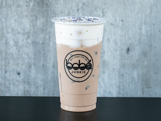 Order Lavender Milk Tea food online from Boba Junkie store, Fountain Valley on bringmethat.com
