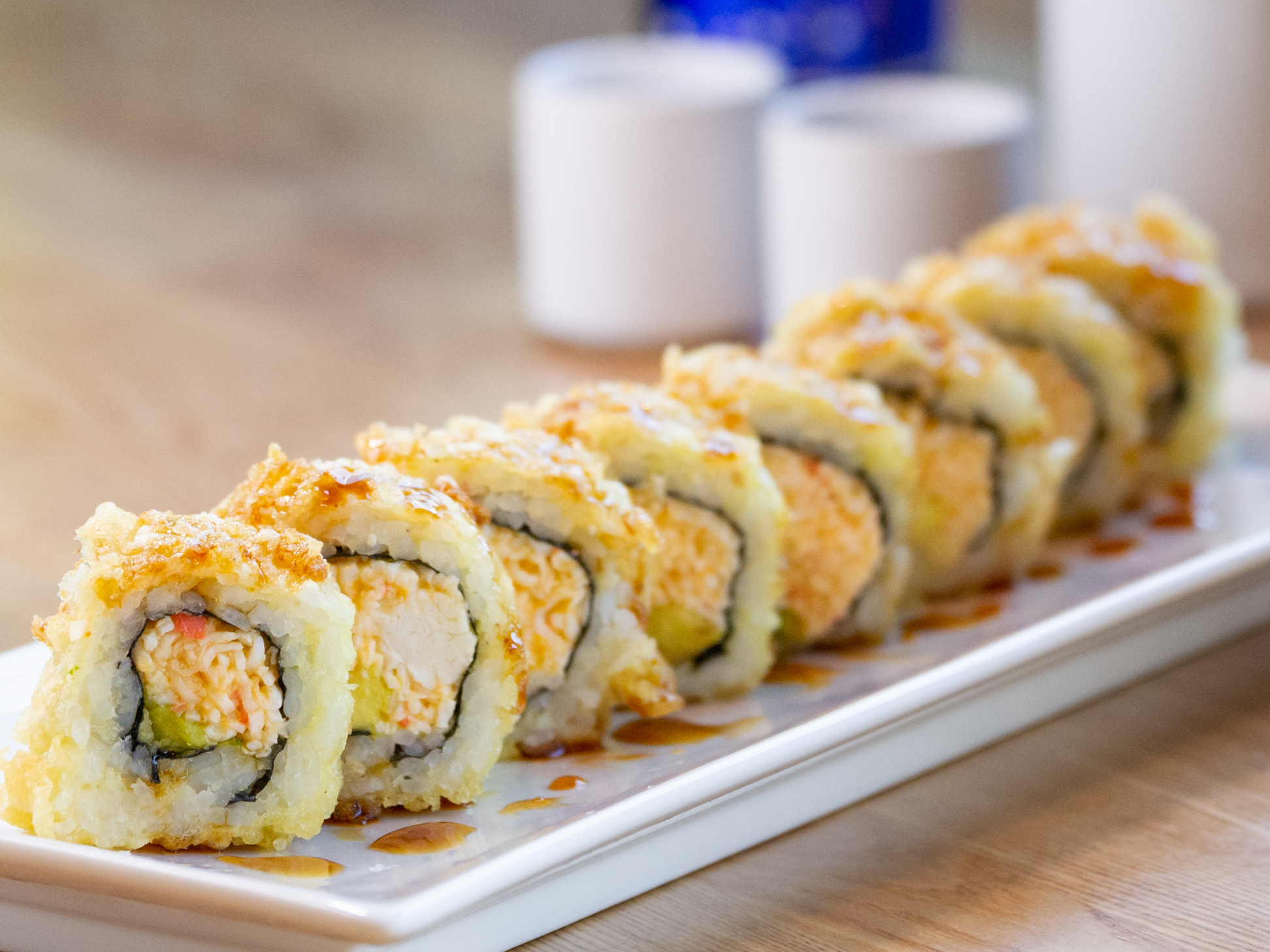 Order Deep-Fried Mexican Roll (Spicy California Roll) food online from Roll Call store, Los Angeles on bringmethat.com