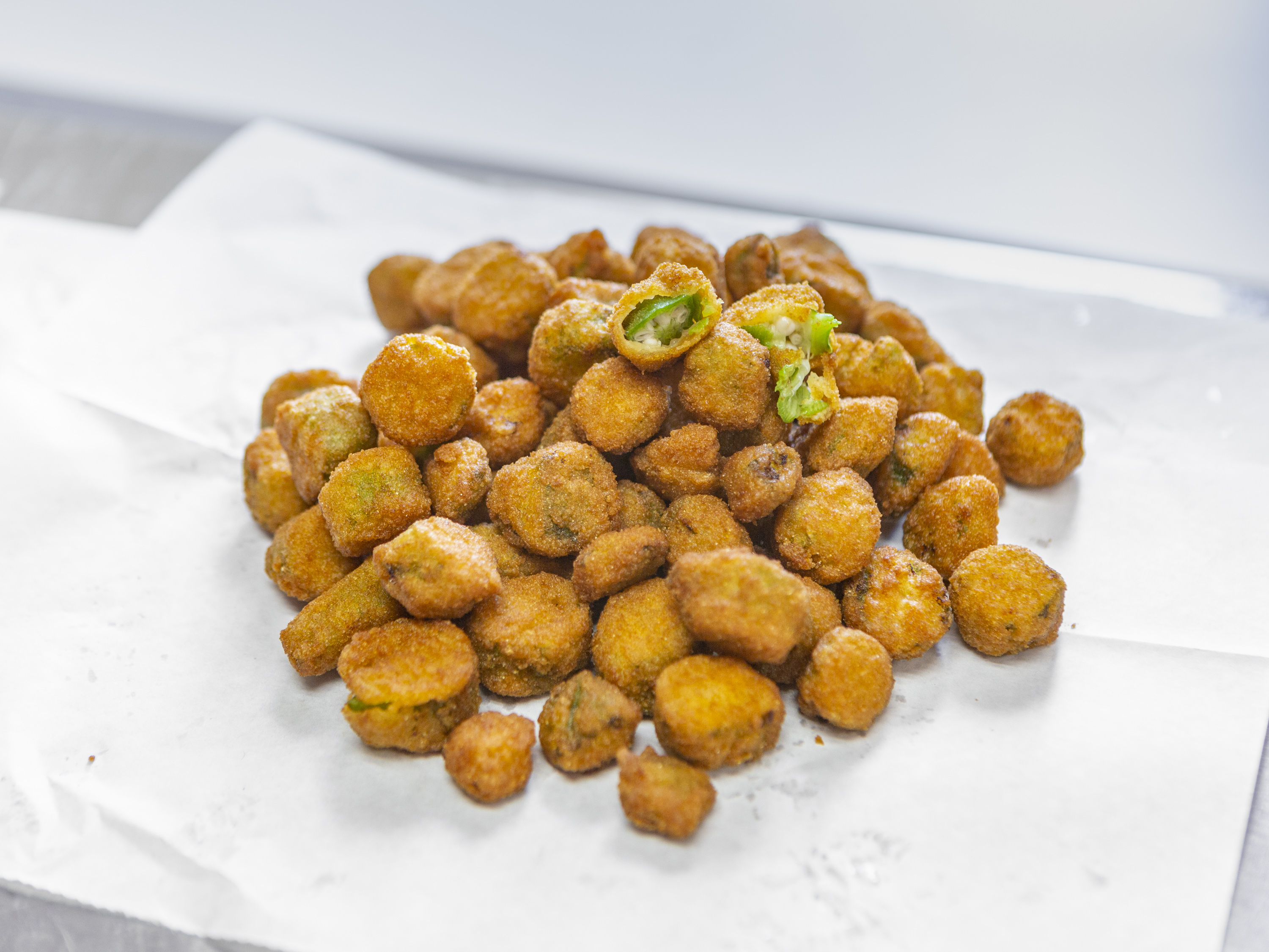 Order Fried Okra food online from Moe'z Famous Cheesesteaks store, Ann Arbor on bringmethat.com