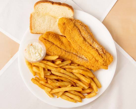Order 3 Pc Catfish Fillet food online from Jj Fish & Chicken store, Justice on bringmethat.com