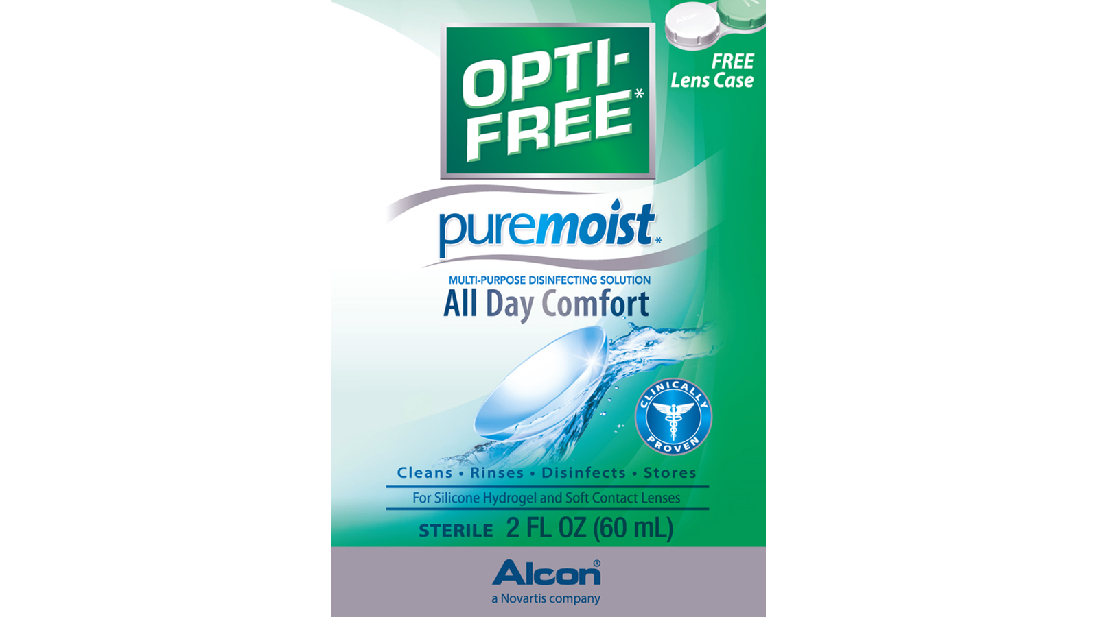 Order Opti-Free Puremoist Multipurpose Contact Lens Disinfecting Solution, 2 Fl. Oz. food online from Lula Convenience Store store, Evesham on bringmethat.com