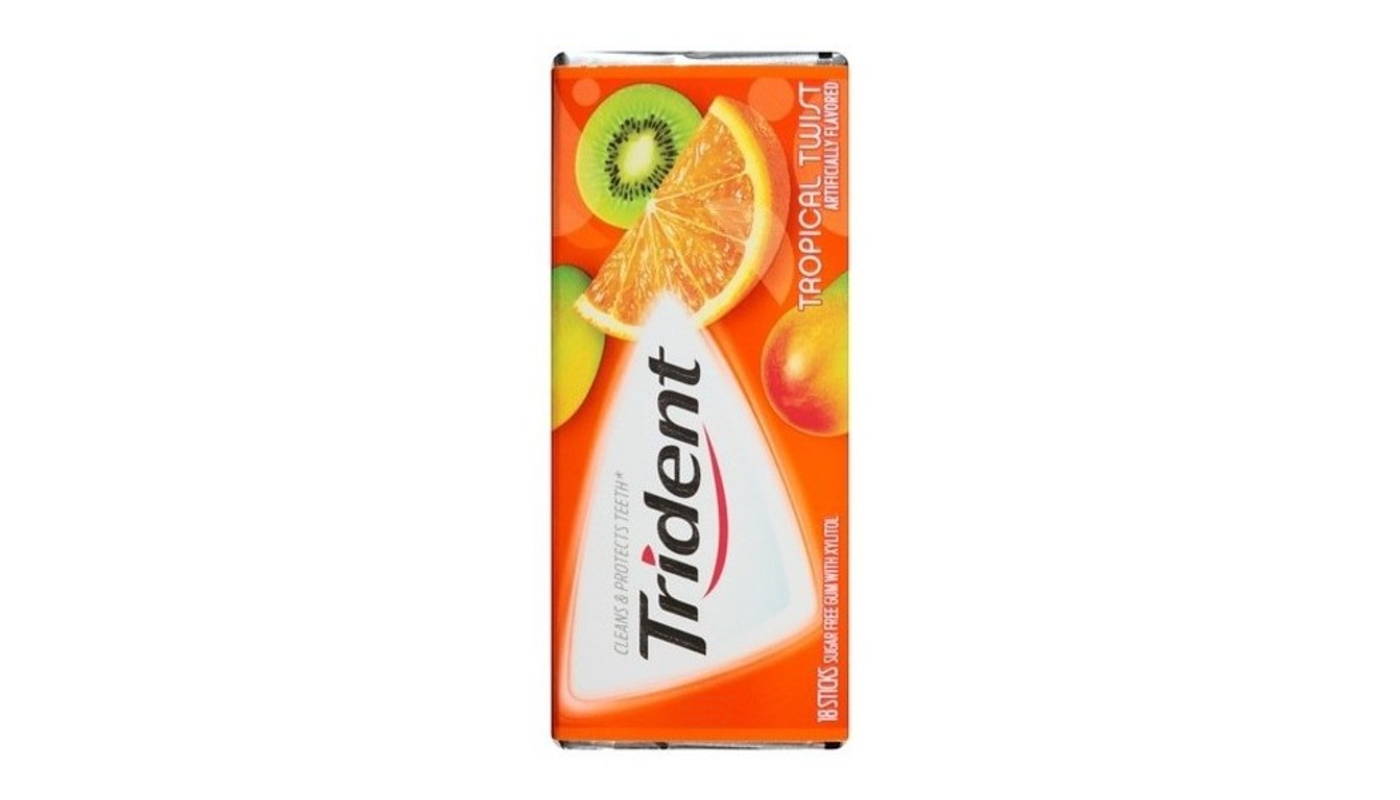 Order Trident Sugar Free Gum Tropical Twist - 14 PC food online from JR Food Mart store, Camarillo on bringmethat.com
