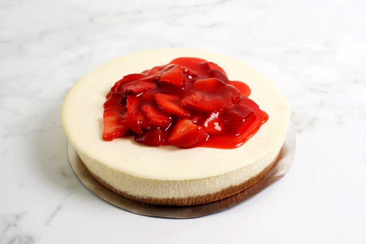 Order Fruit Cheesecake food online from Polly's Pies Restaurant & Bakery store, Norco on bringmethat.com