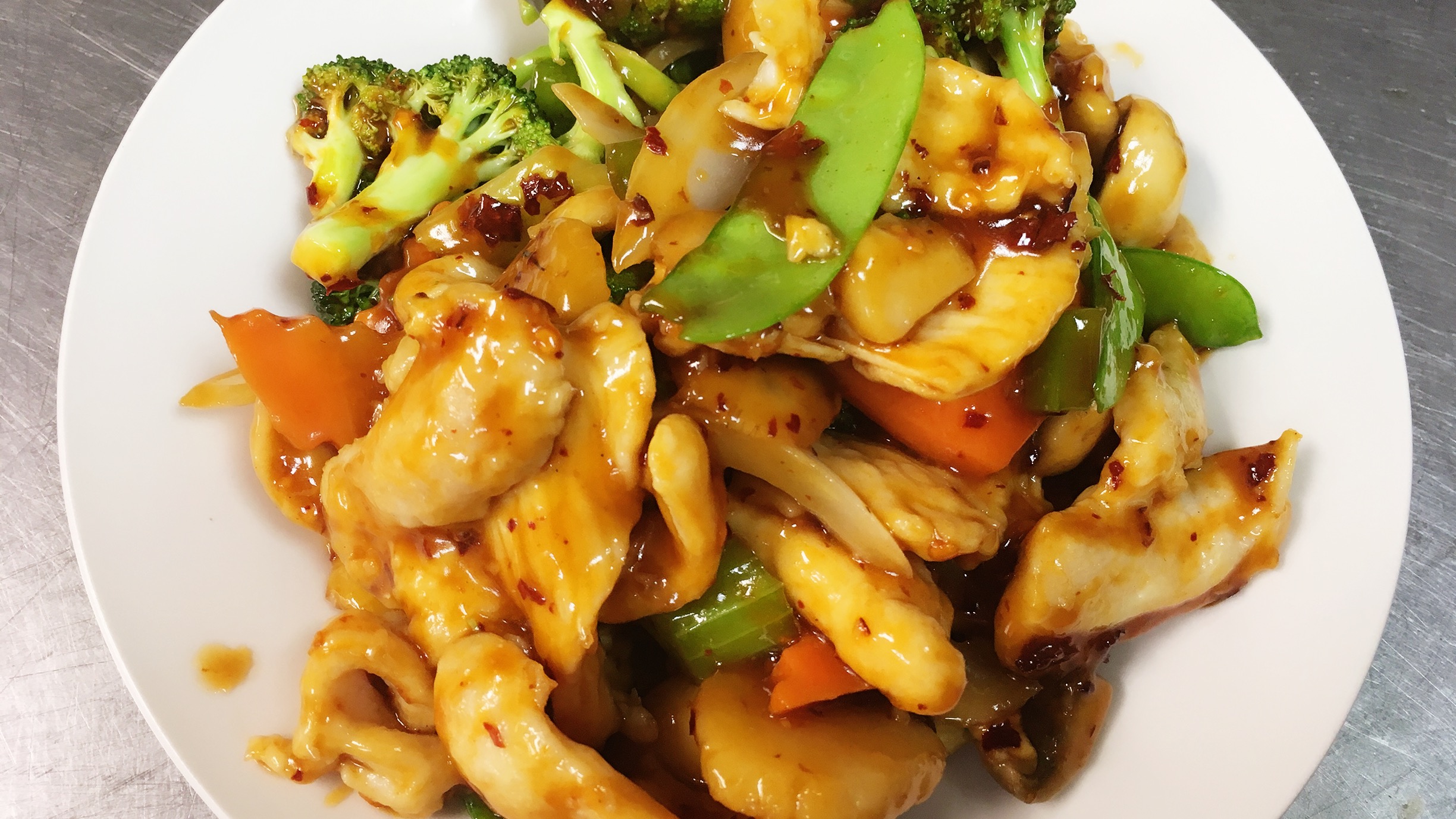 Order Sliced Chicken with Szechuan Sauce food online from Little Basil store, Bryn Mawr on bringmethat.com