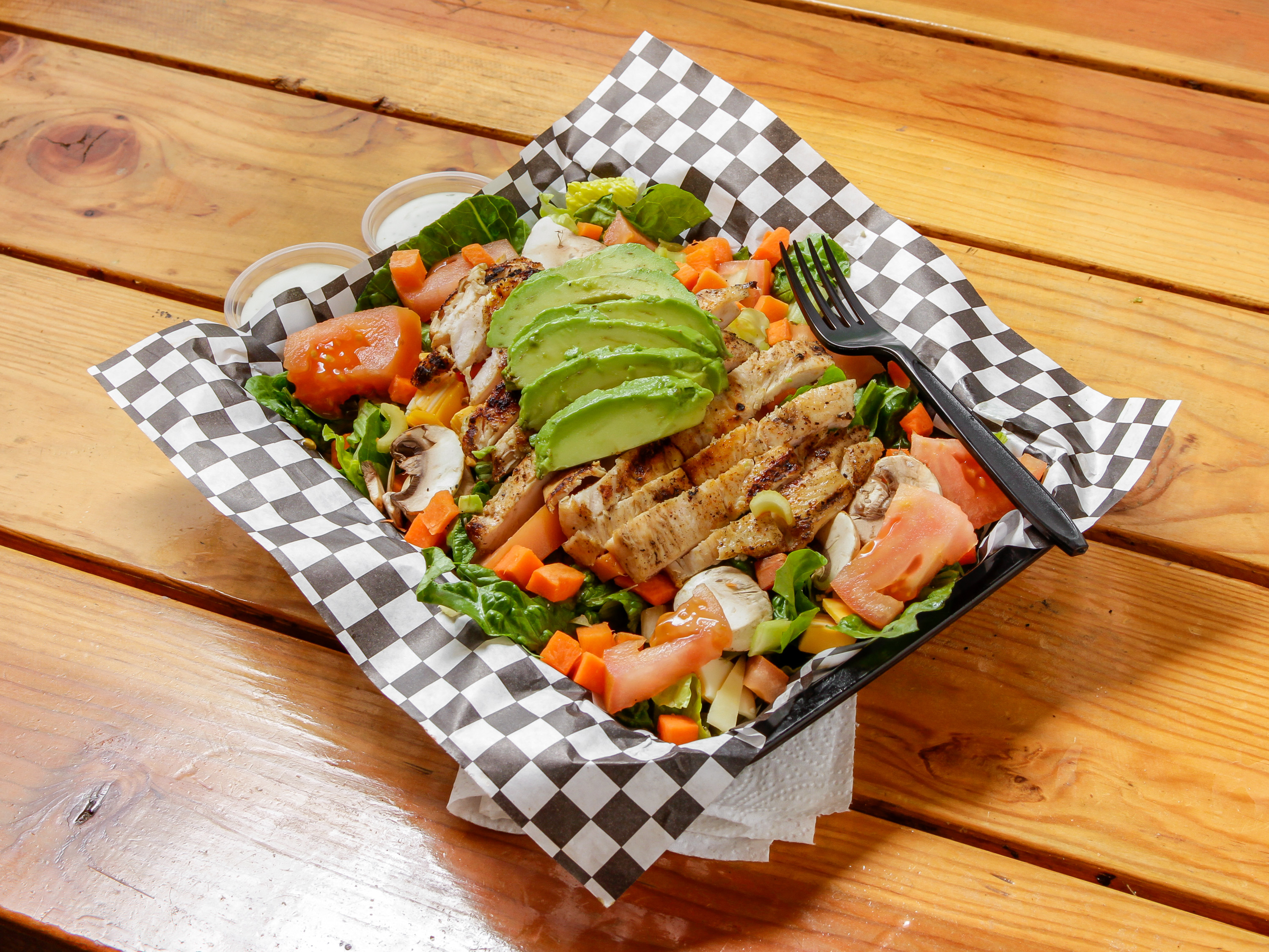 Order Grilled Chicken Salad  food online from Amigos Burgers And Beer store, Tucson on bringmethat.com